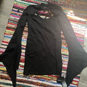 Killstar pentagram bell sleeve mini dress